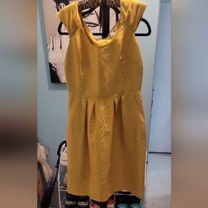 Euc Banana Republic golden 100% silk dress size 8